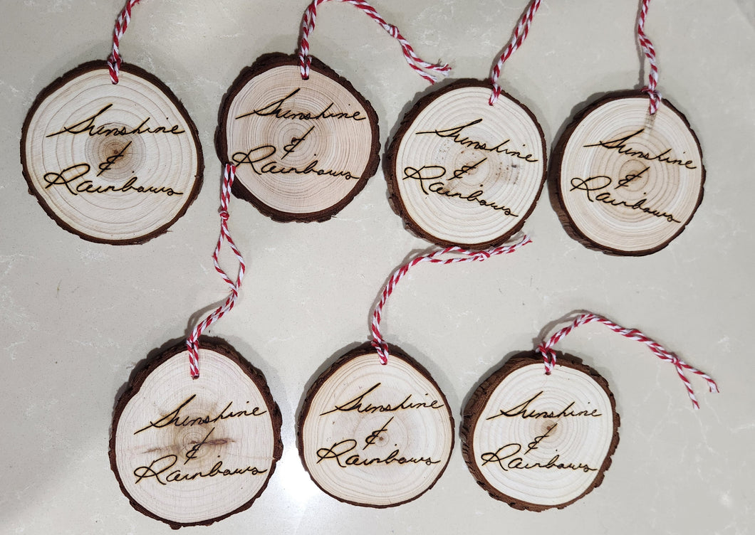 Custom Ornaments Handwriting x7