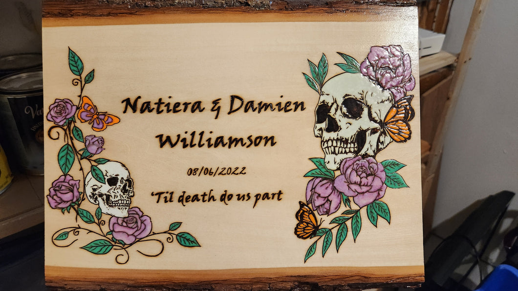 Custom wedding plaque