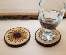 Load image into Gallery viewer, Sunflower Coaster Set of 2
