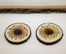 Load image into Gallery viewer, Sunflower Coaster Set of 2
